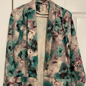 Floral drape blazer